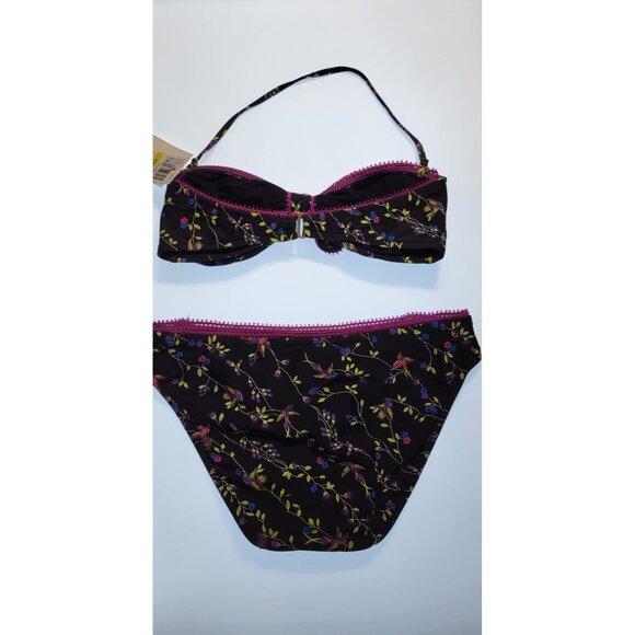 Becca By Rebecca Virtue Swim Bikini Womens Set Adjustable Multicolor Floral M - Picture 2 of 7